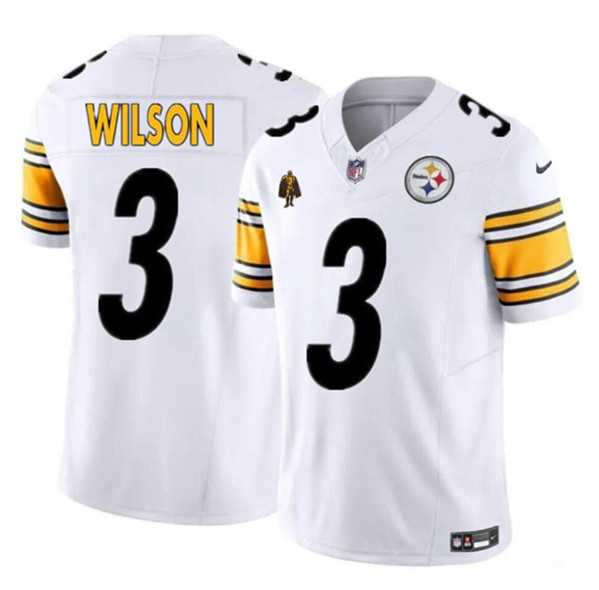 Men & Women & Youth Pittsburgh Steelers #3 Russell Wilson White F.U.S.E. With Walter Payton Patch Vapor Limited Stitched Jersey,We sell and wholesale Men & Women & Youth Pittsburgh Steelers #3 Russell Wilson White F.U.S.E. With Walter Payton Patch Vapor Limited Stitched Jersey on line form chian!